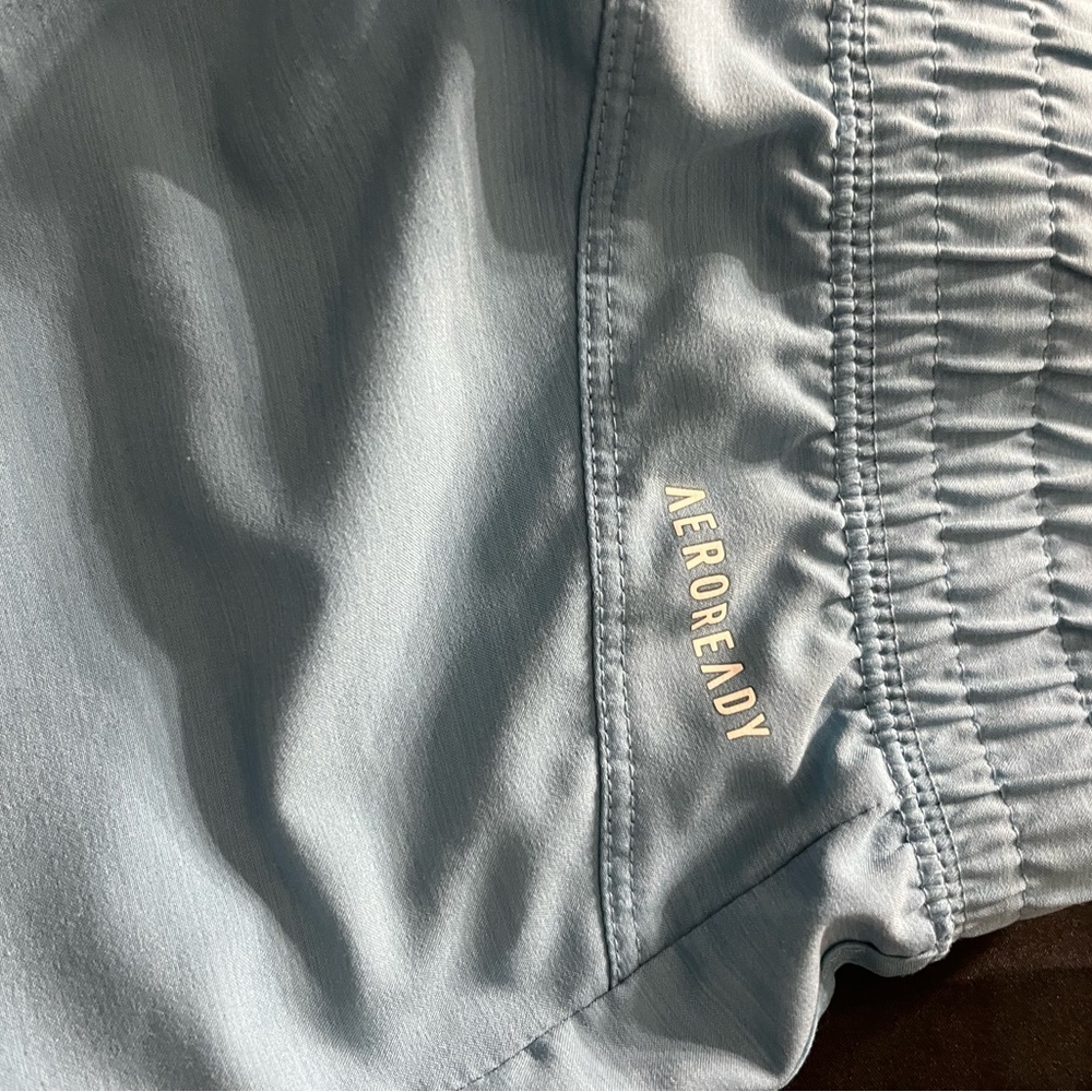 adidas Women's Light Blue Athletic Shorts - Picture 5 of 6